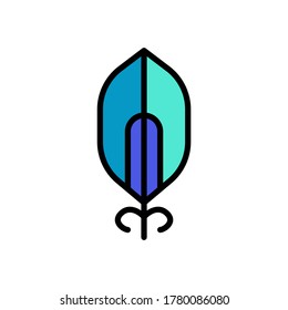 Wing bird icon. Simple color with outline vector elements of feather icons for ui and ux, website or mobile application