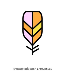 Wing bird icon. Simple color with outline vector elements of feather icons for ui and ux, website or mobile application
