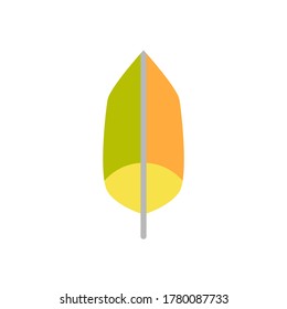 Wing bird icon. Simple color vector elements of feather icons for ui and ux, website or mobile application