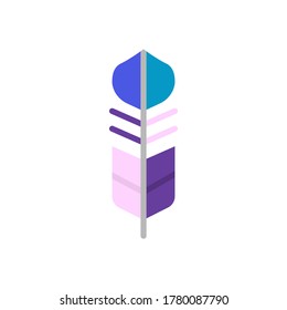 Wing bird icon. Simple color vector elements of feather icons for ui and ux, website or mobile application