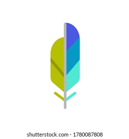 Icono de pájaro ala. Elementos de vector de color simples de iconos de plumas para ui y ux, sitio web o aplicación móvil