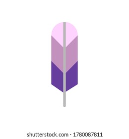 Wing bird icon. Simple color vector elements of feather icons for ui and ux, website or mobile application