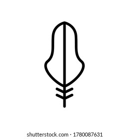 Wing bird icon. Simple line, outline vector elements of feather icons for ui and ux, website or mobile application