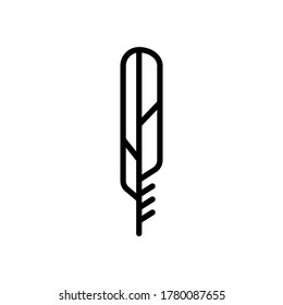 Wing bird icon. Simple line, outline vector elements of feather icons for ui and ux, website or mobile application