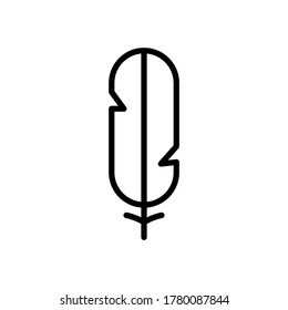 Wing bird icon. Simple line, outline vector elements of feather icons for ui and ux, website or mobile application