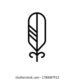 Wing bird icon. Simple line, outline vector elements of feather icons for ui and ux, website or mobile application