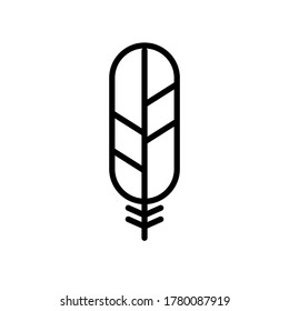 Vogelsymbol. Einfache Linie, Umrisslinien, Vektorelemente von Feder-Symbolen für i und ux, Website oder mobile Anwendungen
