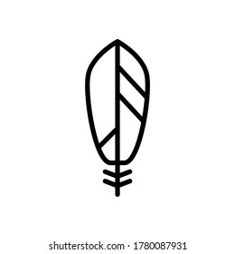 Icono de pájaro ala. Línea simple, contorno de elementos vectoriales de iconos de plumas para ui y ux, sitio web o aplicación móvil