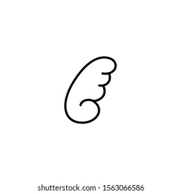 wing, bird wing icon vector illustration