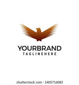 wing bird logo design concept template vector