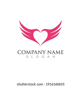 Wing bird logo falcon vector