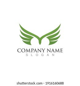 Wing bird logo falcon vector