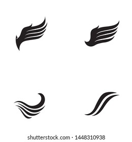 Wing bird logo and symbol business template vector