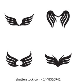 Wing bird logo and symbol business template vector