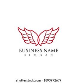 Wing bird logo and symbol vector image