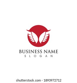 Wing bird logo and symbol vector image