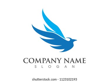 Wing bird Logo Template vector icon design