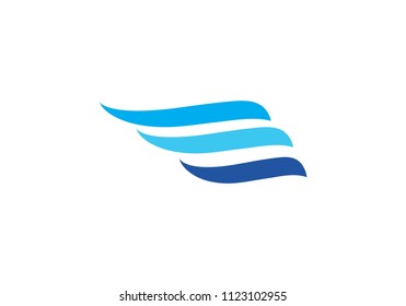 Wing bird Logo Template vector icon design