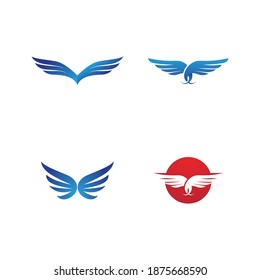 Wing bird  Logo Template vector 