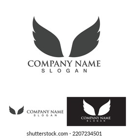 Wing bird  Logo Template vector