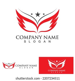 Wing bird  Logo Template vector
