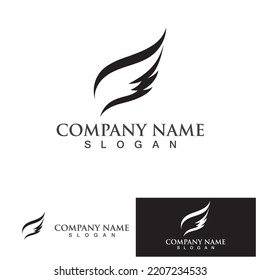 Wing bird  Logo Template vector