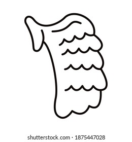 wing bird open line style icon vector illustration design