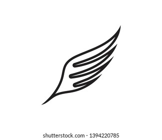Wing black Logo Template vector illustration design