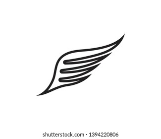 Wing black Logo Template vector illustration design