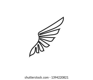 Wing black Logo Template vector illustration design