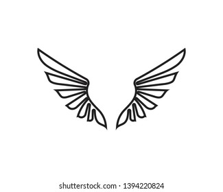 Wing black Logo Template vector illustration design