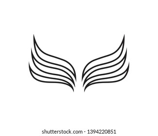 Wing black Logo Template vector illustration design