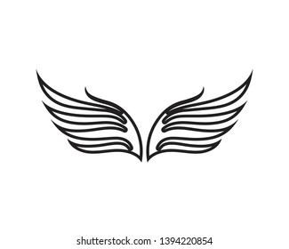 Wing black Logo Template vector illustration design