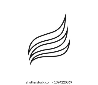 Wing black Logo Template vector illustration design