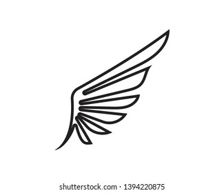 Wing black Logo Template vector illustration design