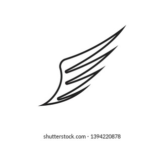 Wing black Logo Template vector illustration design