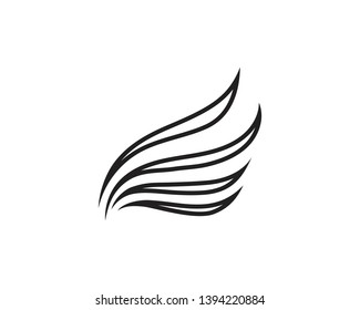 Wing black Logo Template vector illustration design