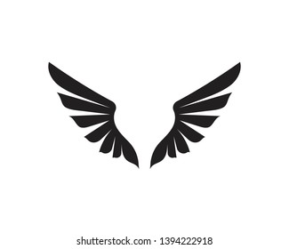 Wing black Logo Template vector illustration design