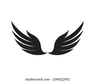 Wing black Logo Template vector illustration design