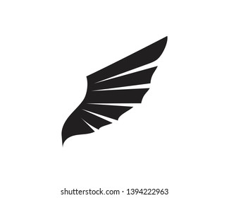 Wing Black Logo Template Vector Illustration Stock Vector (Royalty Free ...
