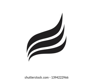 Wing black Logo Template vector illustration design