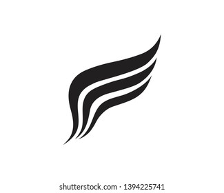 Wing black Logo Template vector illustration design