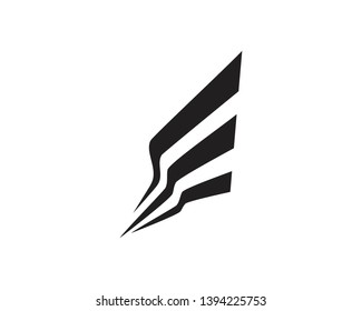 Wing black Logo Template vector illustration design