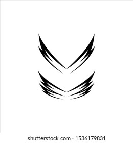 Wing black Logo Template vector illustration design
