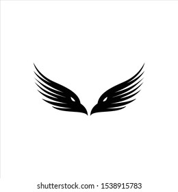 Wing black Logo Template vector illustration design