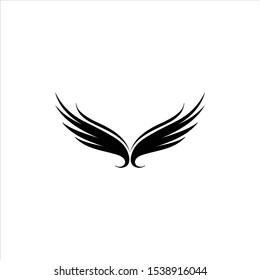 Wing black Logo Template vector illustration design