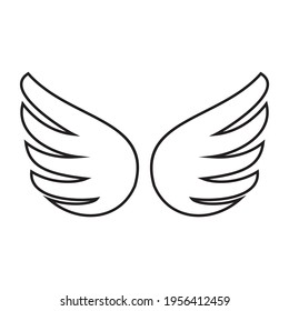 Wing black Logo Template vector illustration design