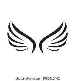 Wing black Logo Template vector illustration design