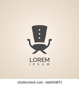 Wing chair icon