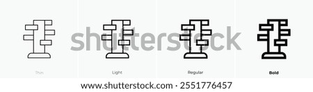wing chun icon. Thin, Light Regular And Bold style design isolated on white background
